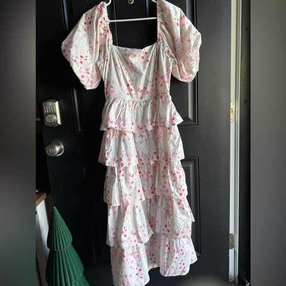 NWT Magnolia Midi Floral Dress Tiered Size Small - Picture 3 of 12